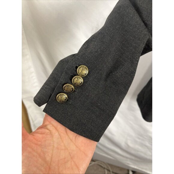 Aritzia Talula Charcoal Grey Wool Blazer Womens Size 6 - Picture 3 of 10